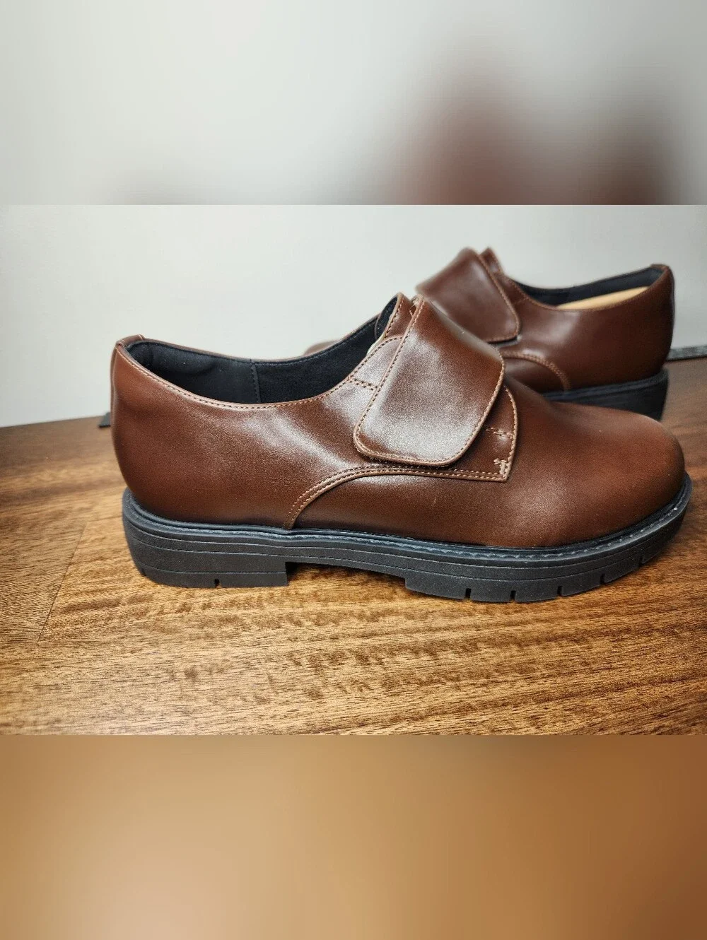 Big Kids Brown Leather Slip-On Dress Shoes